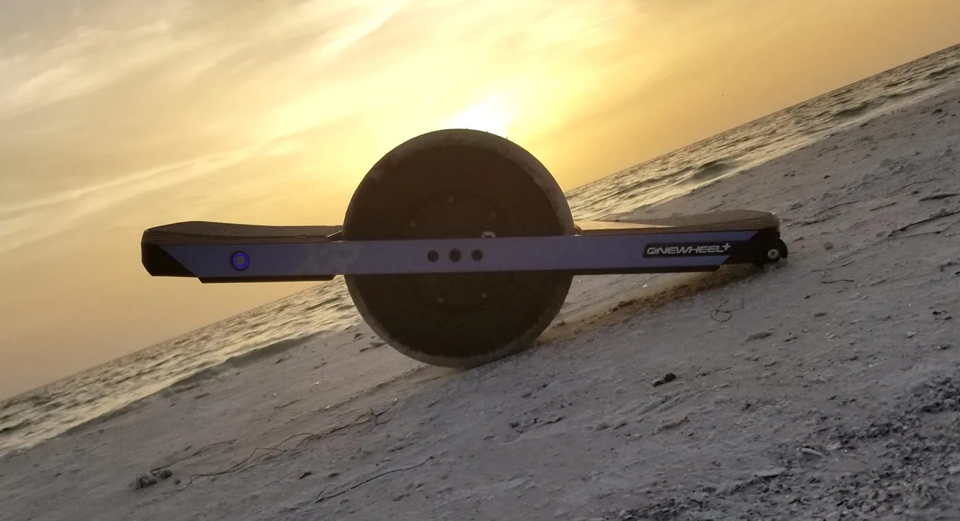 Onewheel with Glider at sunset
